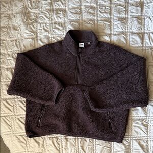Aritzia Teddy Jacket in Dark Brown